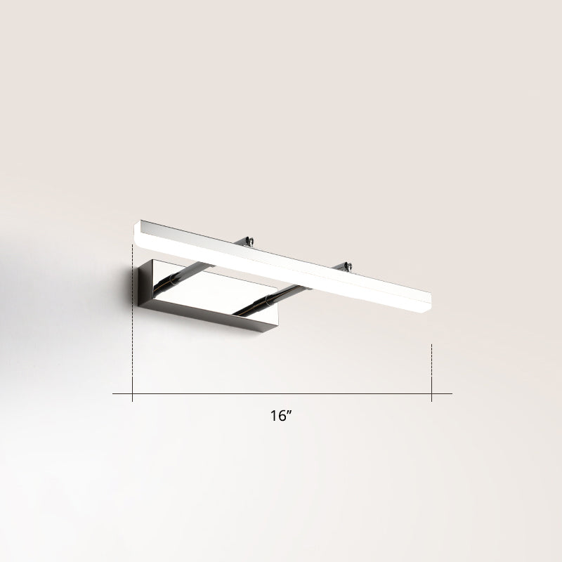 Pivoting Bar LED Wall Mount Lamp Simplicity Acrylic Bedroom Vanity Light Fixture