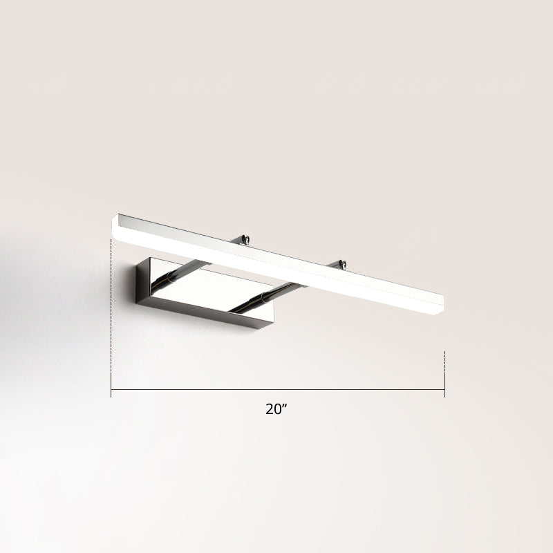 Pivoting Bar LED Wall Mount Lamp Simplicity Acrylic Bedroom Vanity Light Fixture