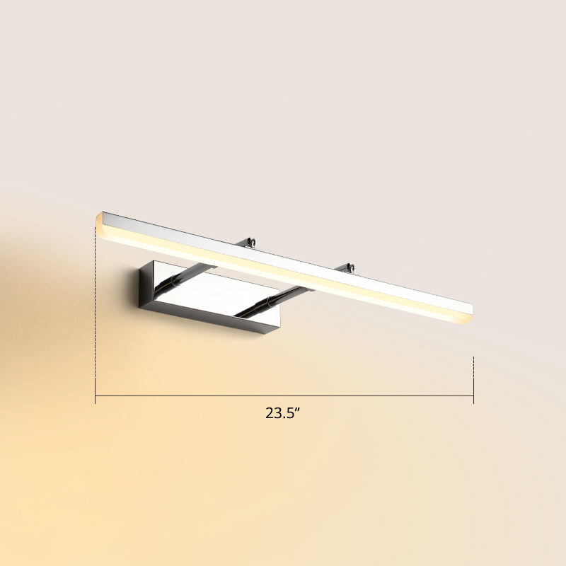 Pivoting Bar LED Wall Mount Lamp Simplicity Acrylic Bedroom Vanity Light Fixture