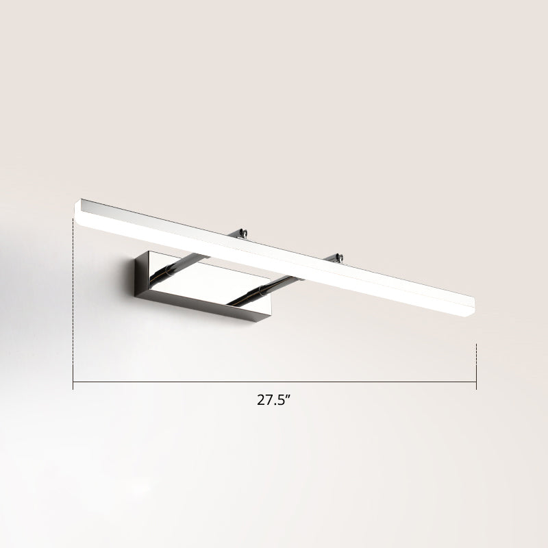 Pivoting Bar LED Wall Mount Lamp Simplicity Acrylic Bedroom Vanity Light Fixture