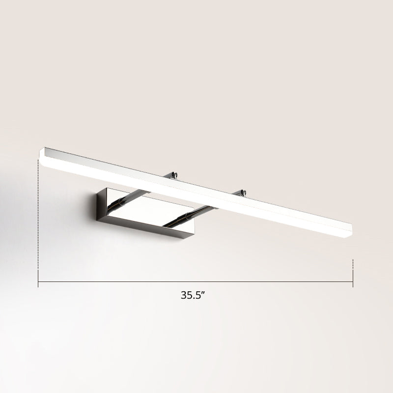 Pivoting Bar LED Wall Mount Lamp Simplicity Acrylic Bedroom Vanity Light Fixture