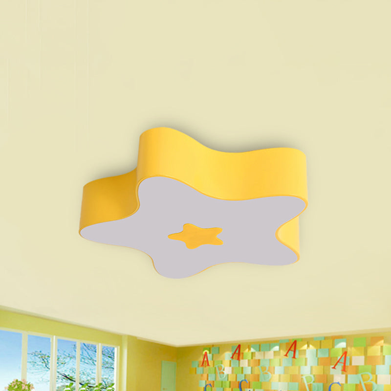 Modern Cartoon Ceiling Mount Light Acrylic Metal Flush Light for Game Room