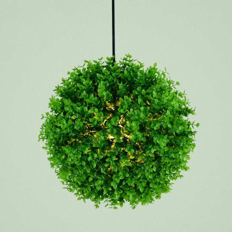 Green Fake Plant Hanging Light Industrial Metal Music Bar Ceiling Suspension Lamp