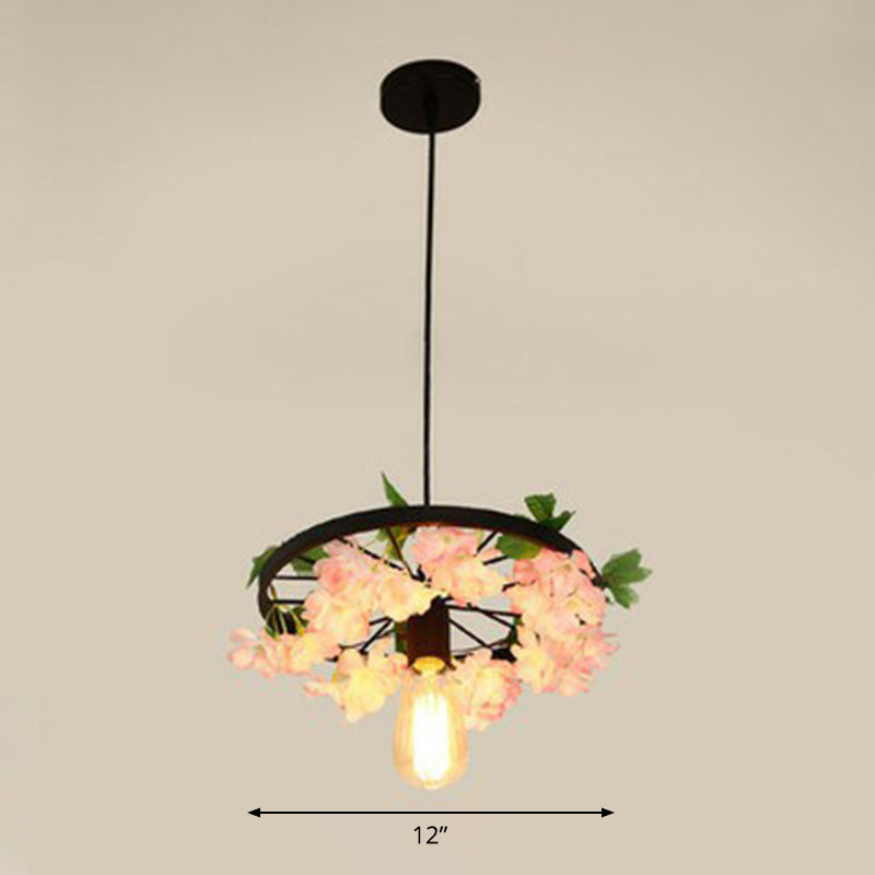 Wheel Shaped Pendulum Light Industrial Metal Commercial Pendant Lighting for Restaurant