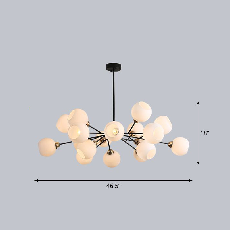 Lumineur en verre blanc éclairage