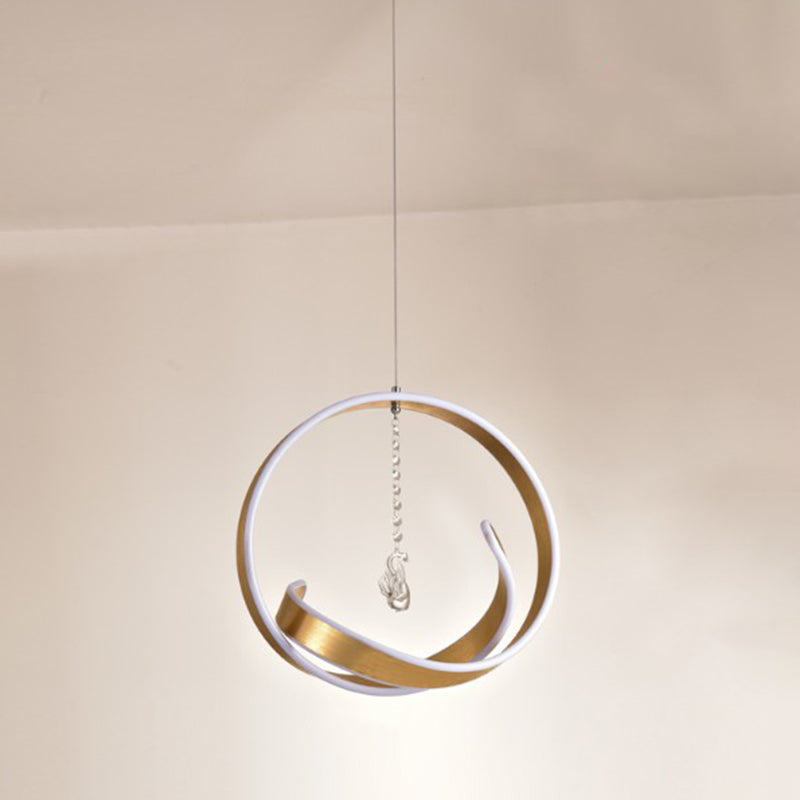 Lustre de pendentif en forme de boucle art déco lustre LED Chandelier