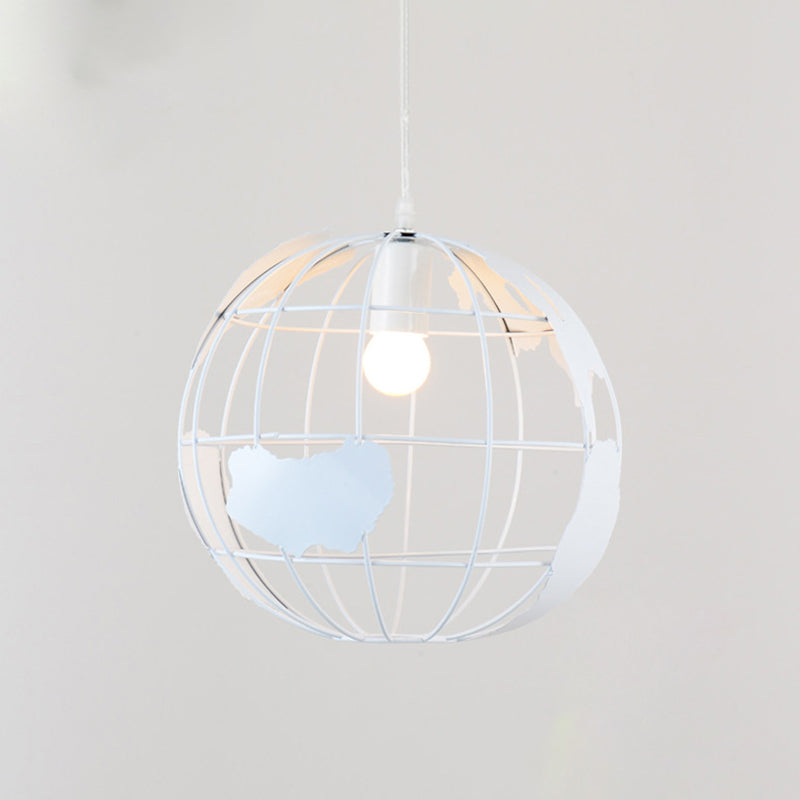 Iron Wireframe Globe Pendant Light Industrial 1 Bulbe Restaurant Plafond Suspension Lampe