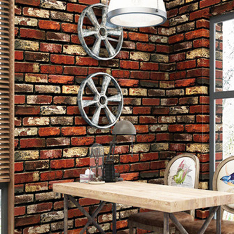 Peel and Stick Brick Wallpaper Roll Industrial Fashion Vinyl Wall Art, 48.4 sq-ft