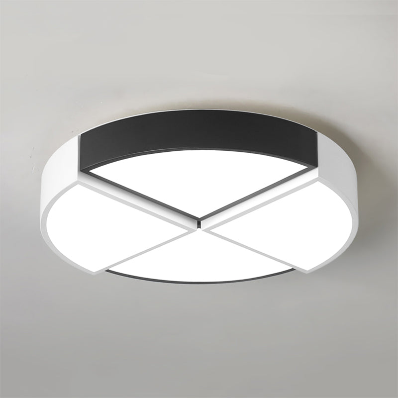 Black Circular Ceiling Light Fixture Modern Stylish LED Acrylic Flushmount Ceiling Fixture for Living Room