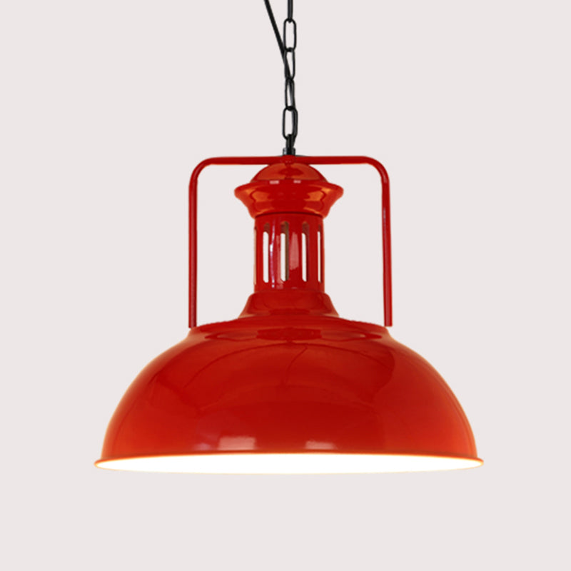 Iron Pot Cover Hanging Lamp Simplicity Single-Bulb Restaurant Ceiling Lighting Fixture