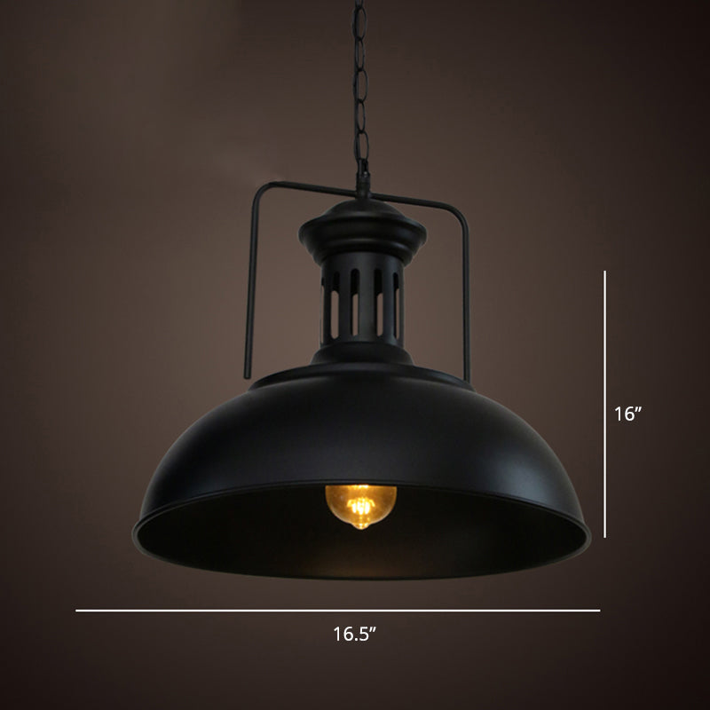 Copertura in pentola di ferro Lampada sospesa Simplicity Bulb Bulb Restauranto Apparecchio di illuminazione a soffitto