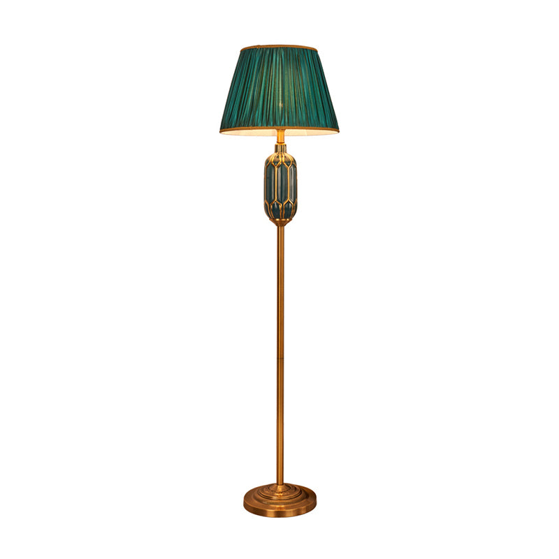 Empire Shade woonkamer vloer lamp geplooide stof enkele moderne vloer staand licht