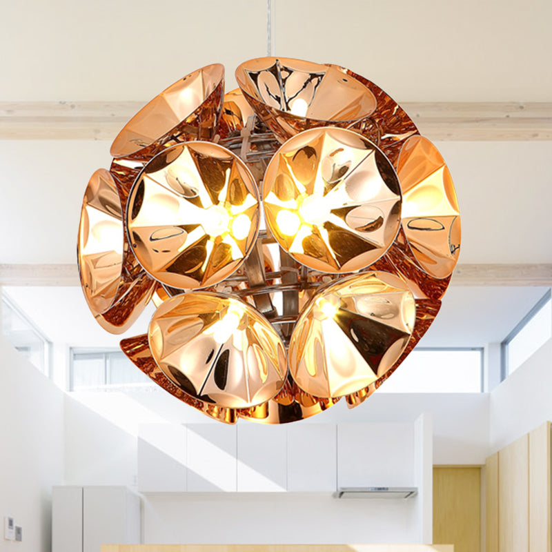 Ball Pendant Light Aymator Modernisme Metal Chrome / Gold LED PLACE PLACE PLACE en blanc / chaud, 7 "/ 11" Dia