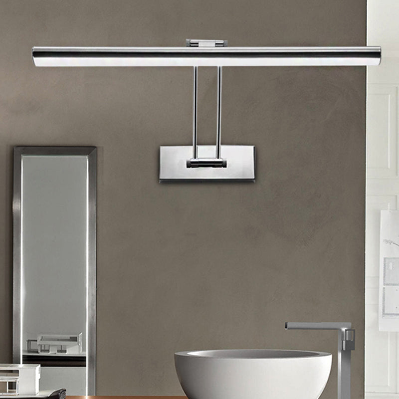 Accesorio de tocador lineal de acero inoxidable estilo contemporáneo de 16 "/21.5" Dia LED MONTADO MONTADO DE LED CROME PARA BAÑO