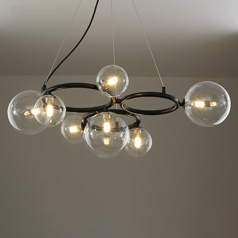 Cercles suspendus lustre de style nordique