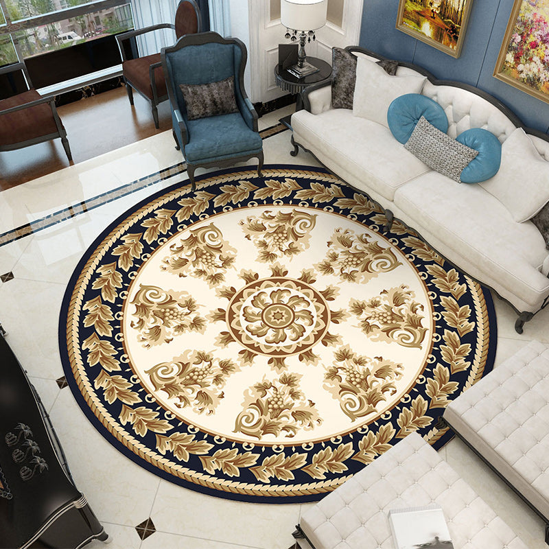 Alfombra de sala de estar Shabby Chic Rug Multi-Color Flower estampada Rug Anti-Slip Pe Met Friendly Carpet