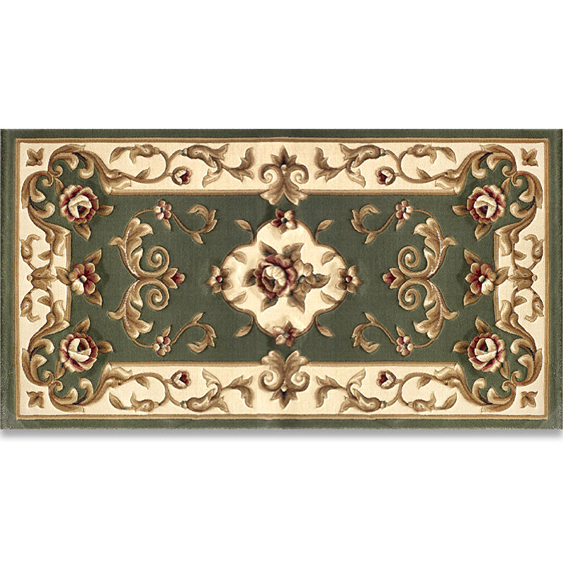 Shabby Chic Bedroom Rug Multi Colored Flower Printed Indoor Rug Synthetics Non-Slip Pet Friendly Area Carpet