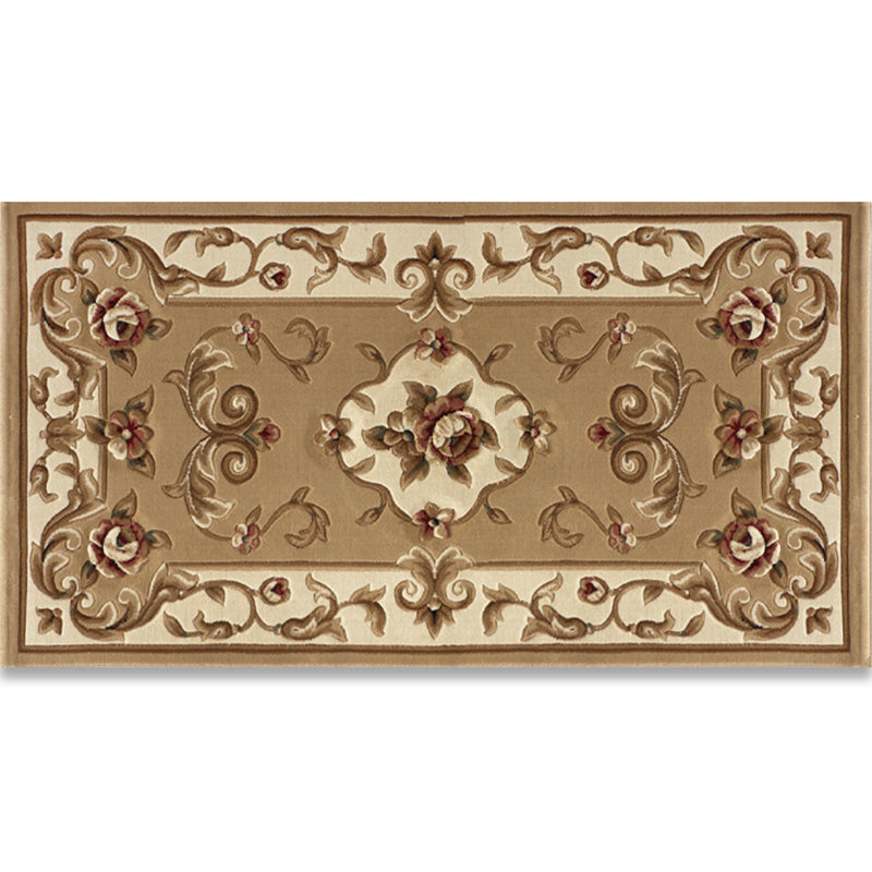 Shabby Chic Bedroom Rug Multi Colored Flower Printed Indoor Rug Synthetics Non-Slip Pet Friendly Area Carpet