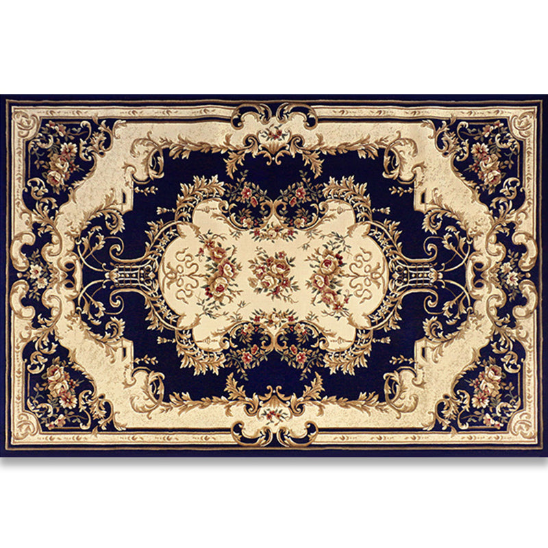 Shabby Chic Bedroom Rug Multi Colored Flower Printed Indoor Rug Synthetics Non-Slip Pet Friendly Area Carpet