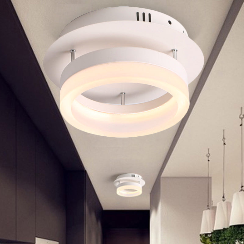 Acrylique Round / Square Plafond Semi Flush Mount Light Light Lighting modern LED LIMPTURE DANS