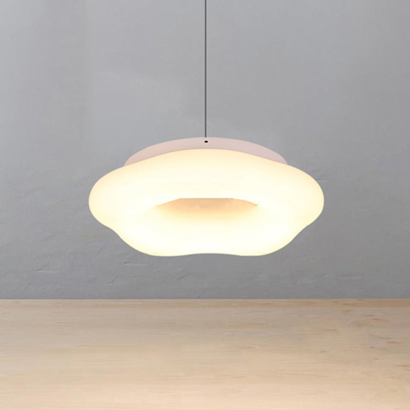 18"/21.5" Wide Cloud Drop Pendant Acrylic LED White Pendant Ceiling Light for Living Room