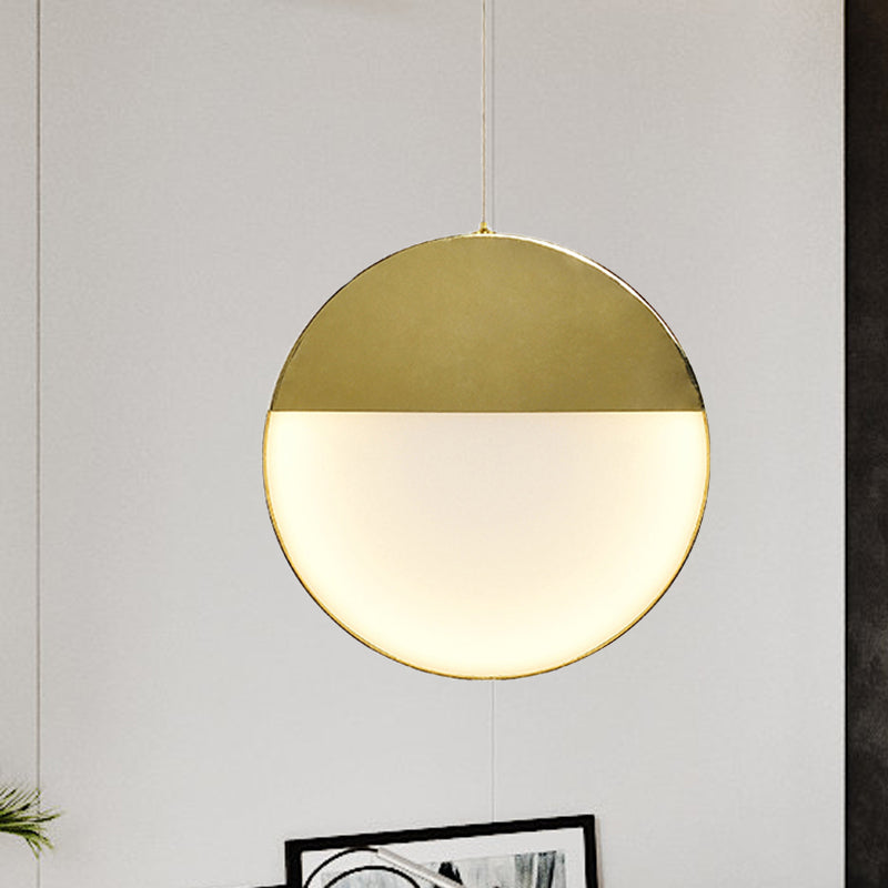 Straight/Triangle/Circular Arc Milk Glass Pendant Lighting Post Modern Led Gold Hanging Ceiling Lamp for Living Room