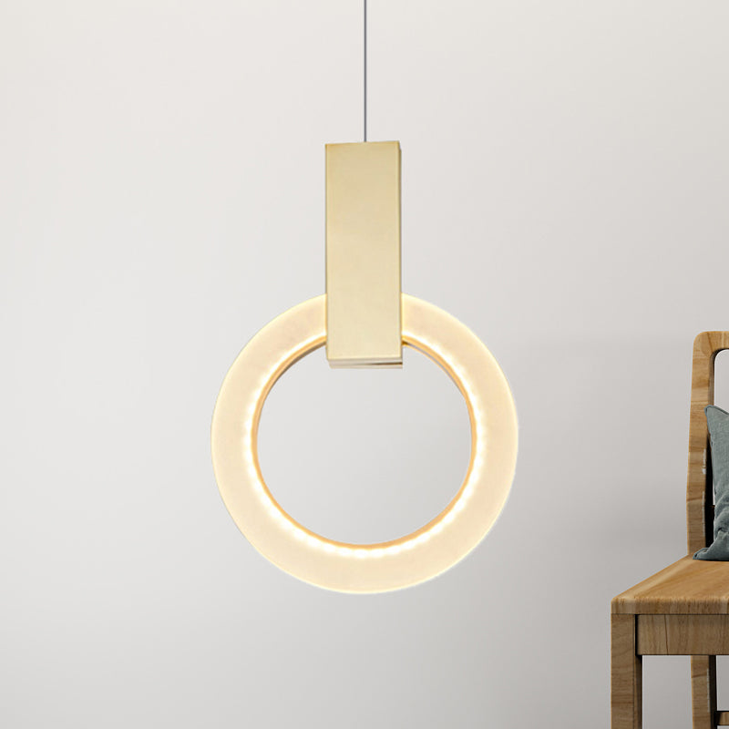 8 "/12"/16 "DIA GOUD RING LICHT Modern 1 licht acryl plafondverlichting armatuur