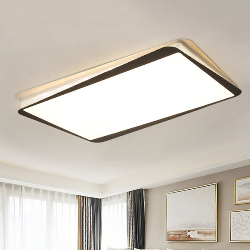 Metallo Rettangolare Flush Mount Light Fixture Simple LED Flush Montaggio Light in White / Warm Light