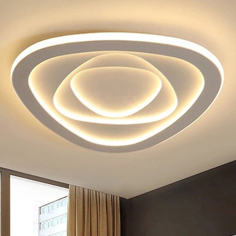 Driehoek Plafond Lichte Armatuur Modern Acryl 16 "/19.5" /23.5 " Brede Slaapkamer LED Flush Mount Lamp in Warm/Wit Licht