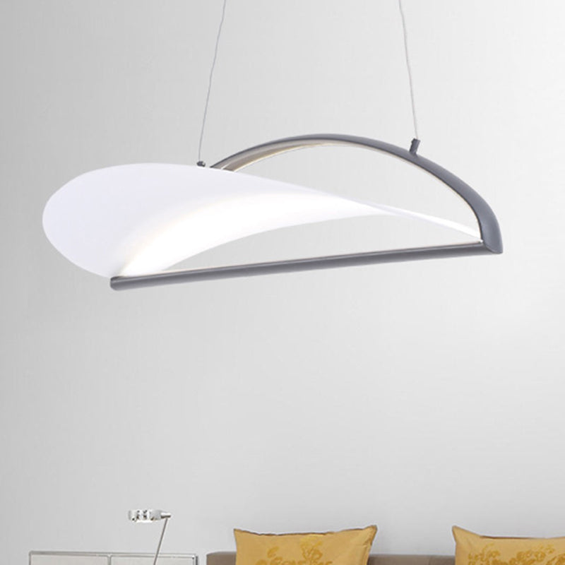 Grey/White Ultra Thin Ceiling Light Fixture Minimalist LED Acrylic Pendant Lamp, 16.5"/23.5" Wide