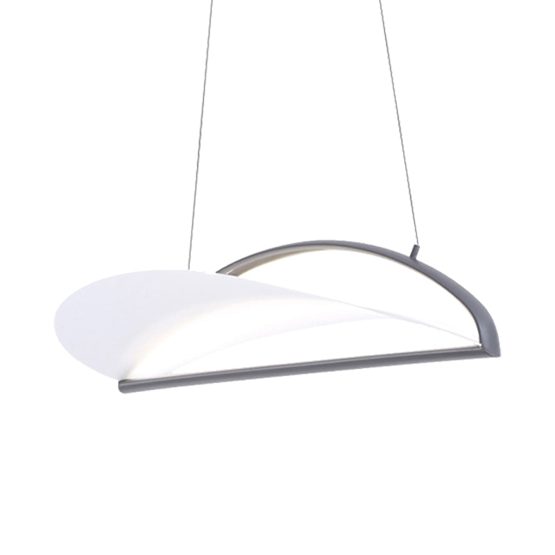 Grey/White Ultra Thin Ceiling Light Fixture Minimalist LED Acrylic Pendant Lamp, 16.5"/23.5" Wide