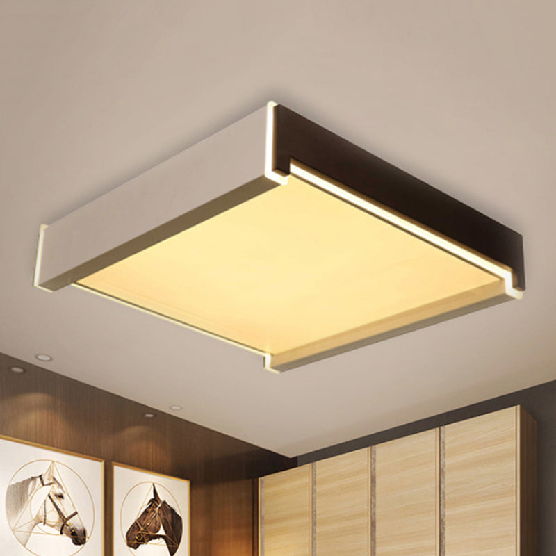 Lampada da incasso a LED rettangolare in acrilico moderna da 19,5"/27"/29,5" ampia lampada da soffitto a filo bianco, luce calda/bianca/naturale