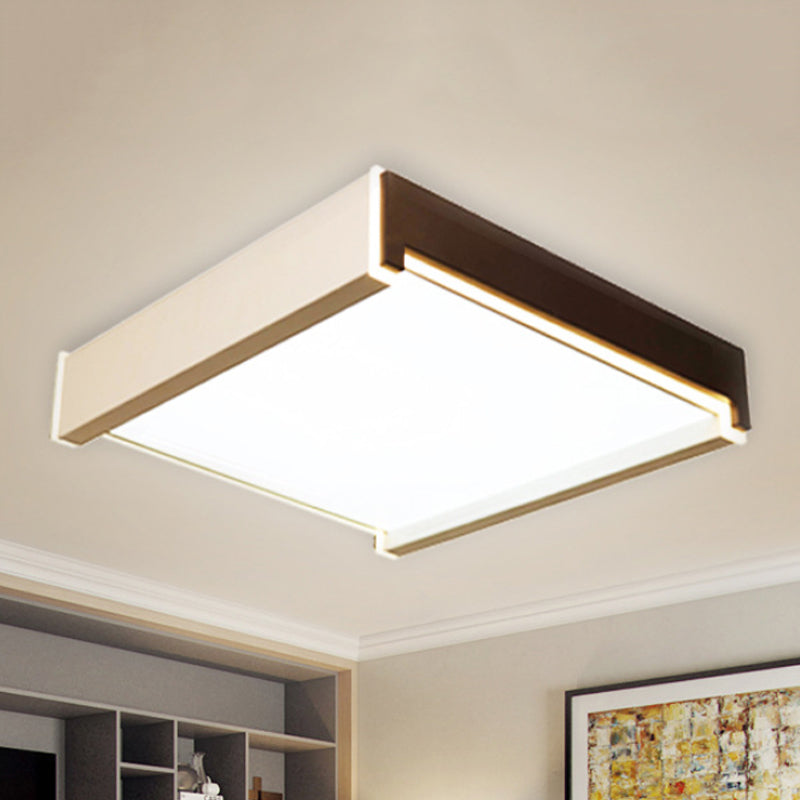 Luz empotrada LED acrílica rectangular, lámpara de techo empotrada blanca moderna de 19,5 "/ 27"/29,5 "de ancho, luz cálida/blanca/natural