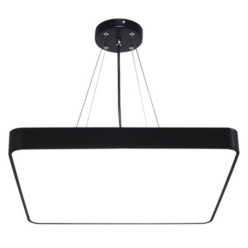 Square Bureau suspendu en métal nordique LED Éclairage de pendentif commercial avec diffuseur