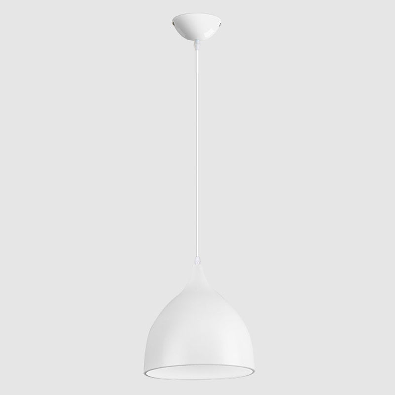 Droplet Restaurant Suspension Lamp Aluminum 1 Head Macaron Stylish Pendant Light