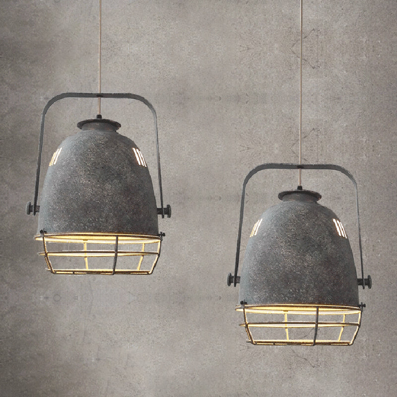 Single Shaded Suspension Lighting Industrial Metal Pendant Ceiling Lamp for Bistro