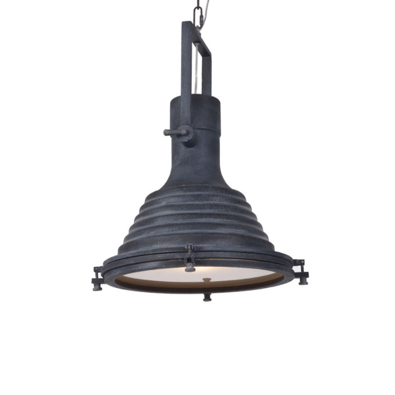 Single Shaded Suspension Lighting Industrial Metal Pendant Ceiling Lamp for Bistro