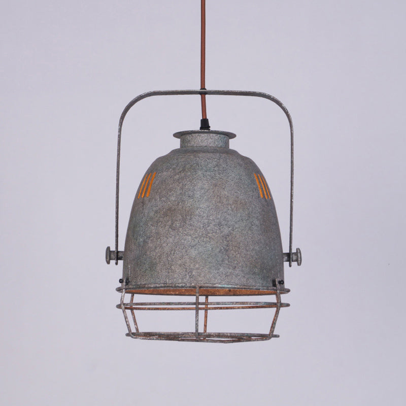 Single Shaded Suspension Lighting Industrial Metal Pendant Ceiling Lamp for Bistro