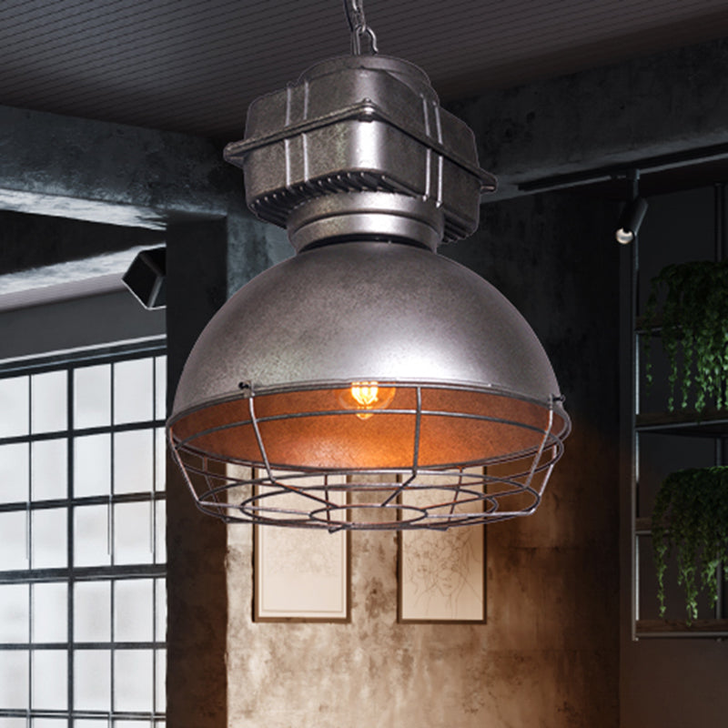 Single Shaded Suspension Lighting Industrial Metal Pendant Ceiling Lamp for Bistro