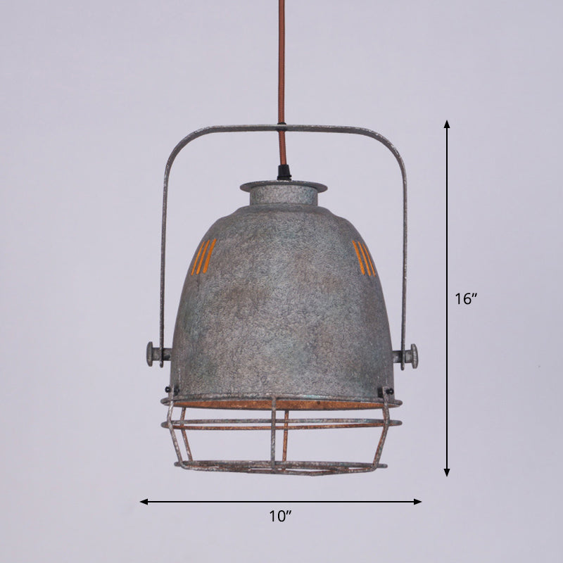 Single Shaded Suspension Lighting Industrial Metal Pendant Ceiling Lamp for Bistro