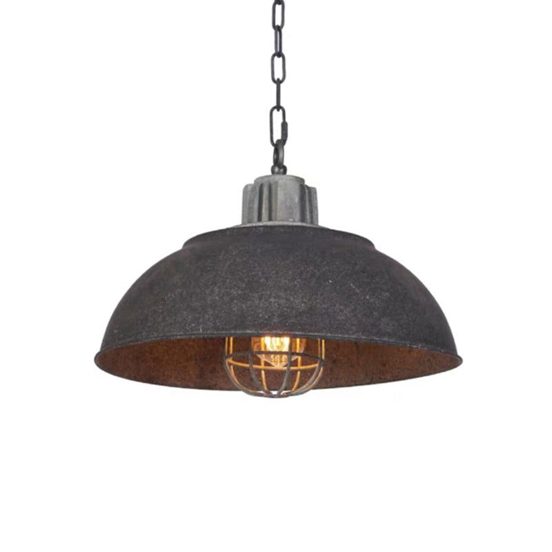 Single Shaded Suspension Lighting Industrial Metal Pendant Ceiling Lamp for Bistro