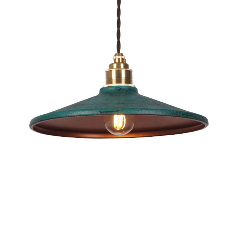 Single Shaded Suspension Lighting Industrial Metal Pendant Ceiling Lamp for Bistro