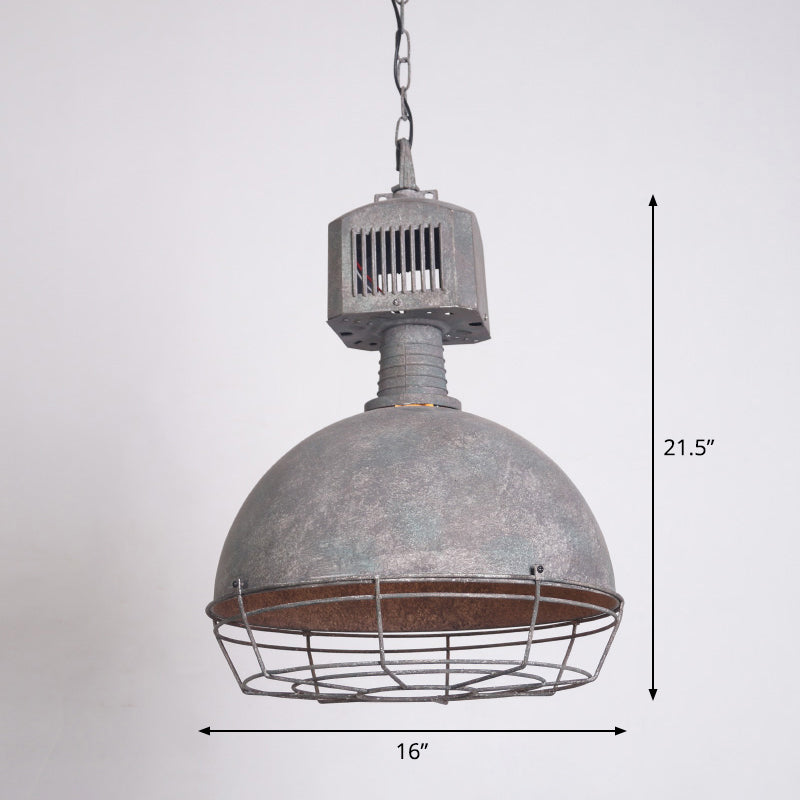 Single Shaded Suspension Lighting Industrial Metal Pendant Ceiling Lamp for Bistro