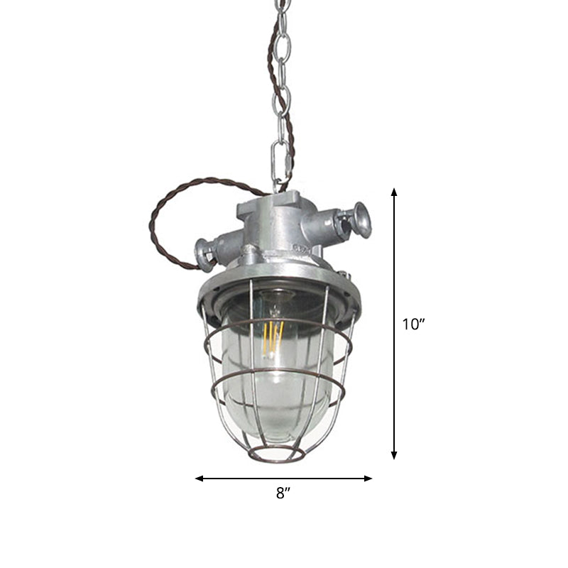 Illuminazione a sospensione ombreggiata in metallo industriale lampada a soffitto a sospensione per bistrot