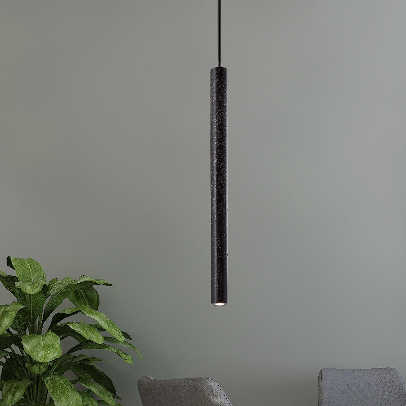 12 "/21.5" H Tube plafond hanglamp in Noordse stijl beton1 licht zwart/wit/geel hangend plafondlicht