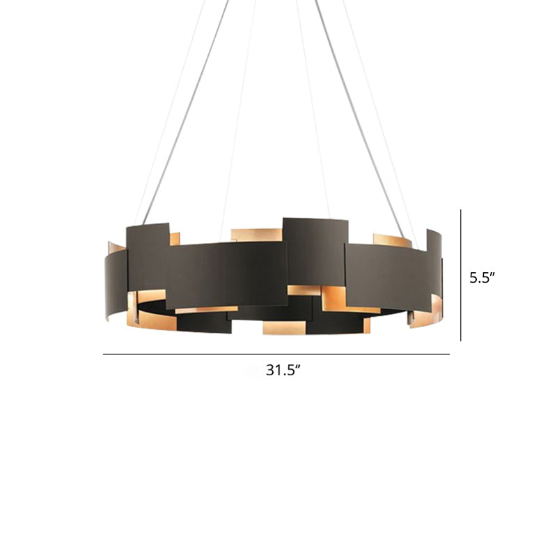 Épissage de lustre en métal en métal.