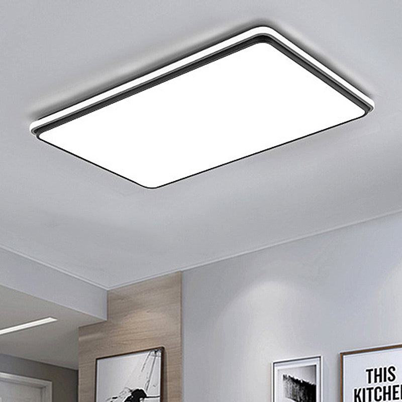 16 "/19.5" /35.5 " Wide Black e White Square / Rectangle Flush Lampada Modernista Led Acrilico Montaggio Soffitto Light in White / Warm Light