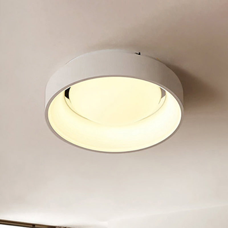 Trommel Flush Deckenleuchte Nordic Acryl 18"/23.5" Dia Grau/Weiß LED Flush Mount Lampe