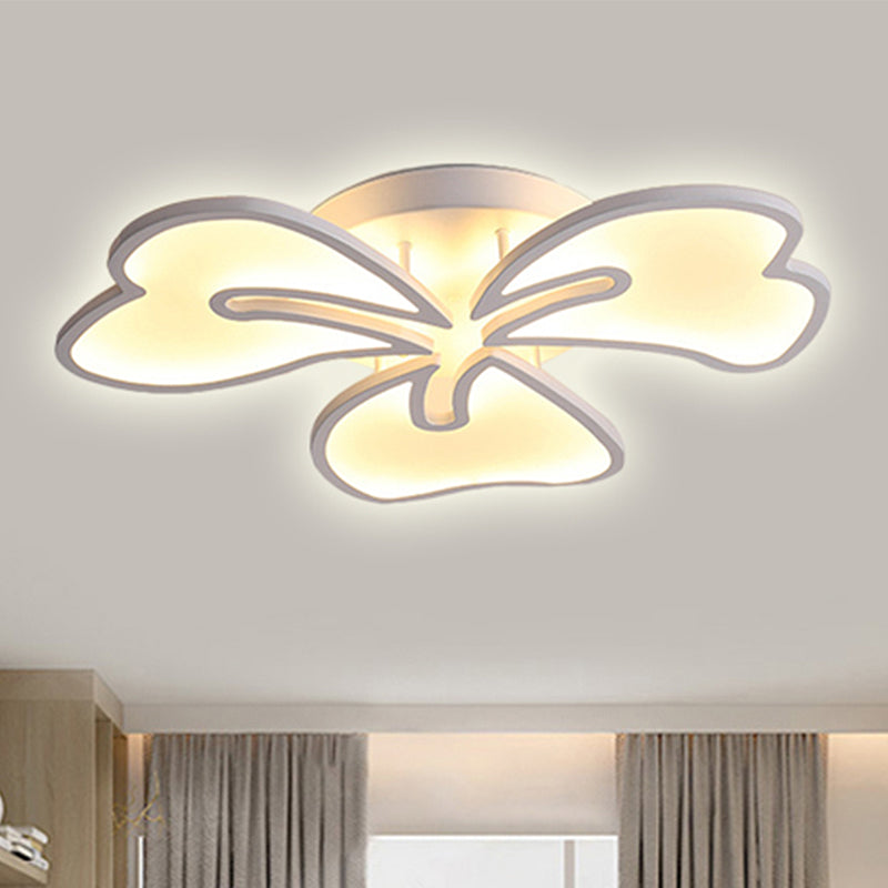 Contemporary Flower Flush Mount Acrylic 3/4/5-Light Bedroom Flush Ceiling Lamp in Warm/White/Natural Light