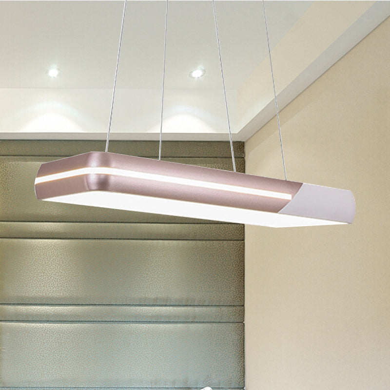 Suspension de bague en or rose Lumière LED moderne LED Métalage suspendu pour salle à manger, 18 "/ 19" /21,5 "/ 30" de large